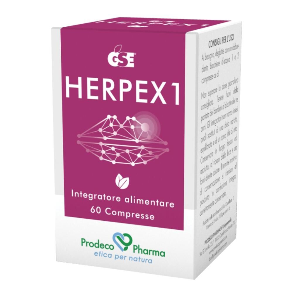 prodeco pharma srl gse  difese immunitarie herpex1 integratore alimentare 60 compresse