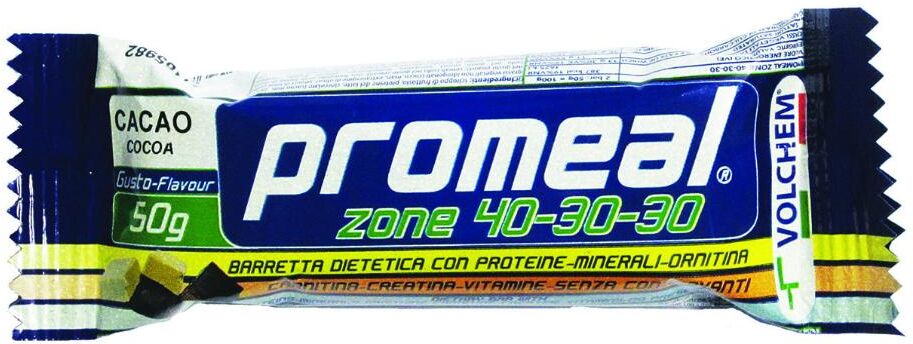 volchem srl volchem alimentazione speciale promeal zone 40 30 30 dieta a zona barretta cacao e cereali 50 g