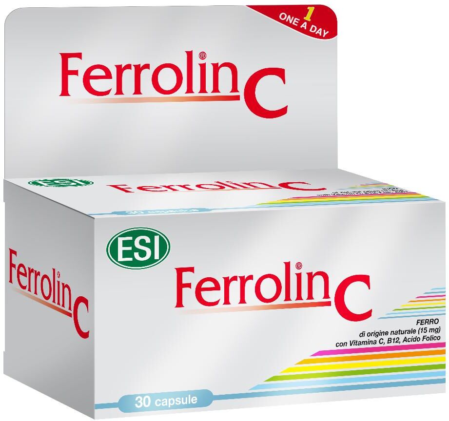 esi ferrolin c integratore alimentare vitamine e minerali 30 capsule