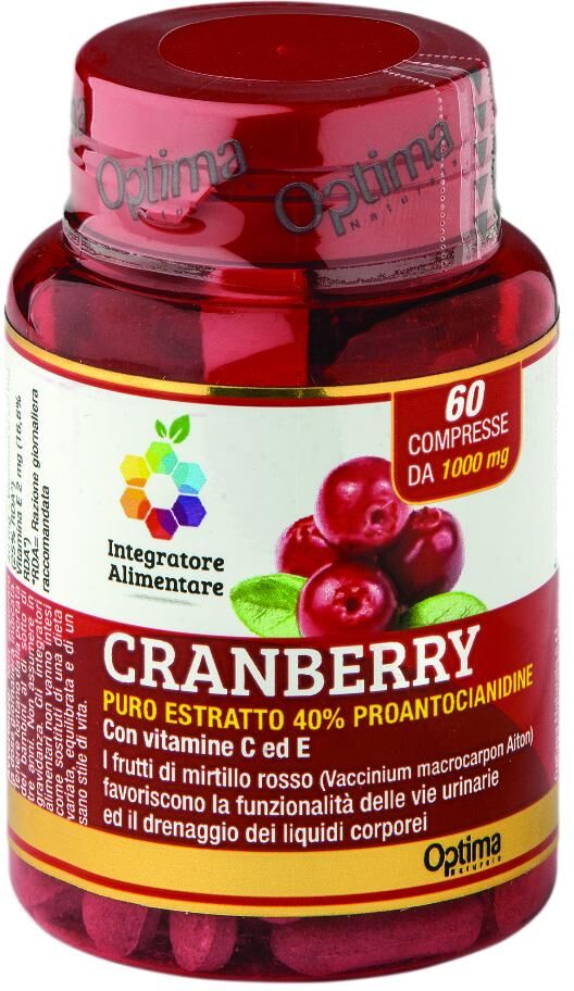 optima naturals srl optima naturals colours of life cranberry con vitamina c e 60 compresse 1000 mg