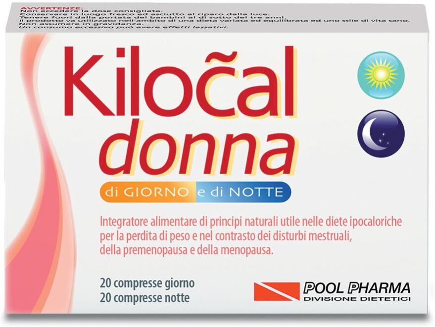 pool-pharma kilocal donna giorno e notte 20+20 compresse per diete ipocaloriche - pool pharma srl