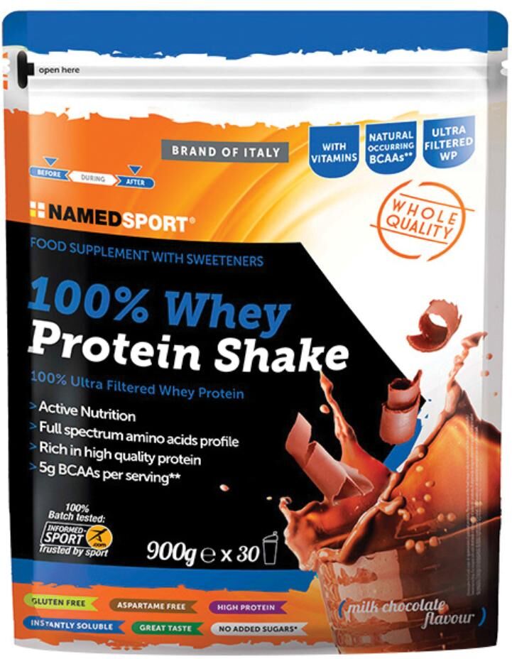 namedsport srl 100% whey prot shake milk choc