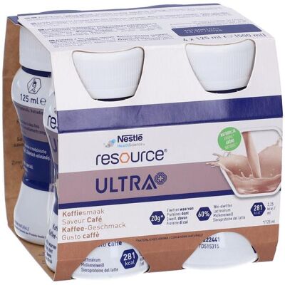 Nestlé Resource Ultra+ Caffè 4 Bottiglie - Alimento Medico Nestlé Resource Ultra+ Caffè 4 Bottiglie - Alimento Medico