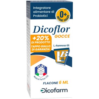 DICOFARM SpA Dicoflor gocce 6 ml probiotico per la flora intestinale DICOFARM SpA Dicoflor gocce 6 ml probiotico per la flora intestinale