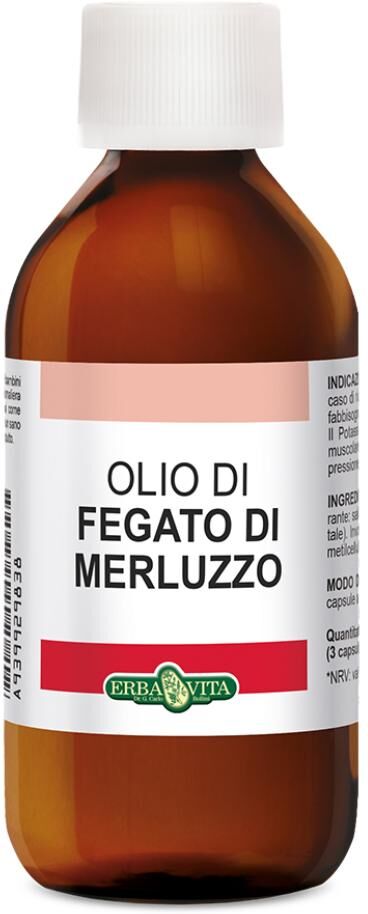 Erba Vita Olio Fegato Merluzzo Integratore Alimentare Flacone 100ml