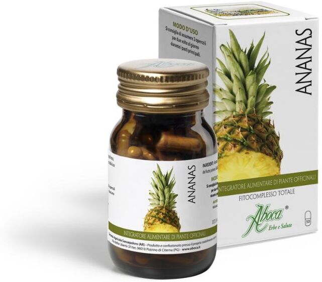 Aboca Ananas Fitocomplesso Totale Integratore Alimentare Drenante 50 Opercoli