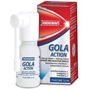 HALEON ITALY Srl Gola Action 150 Mg/100 Ml + 500 Mg/100 Ml Spray Per Mucosa Orale 1 Flacone 10 Ml