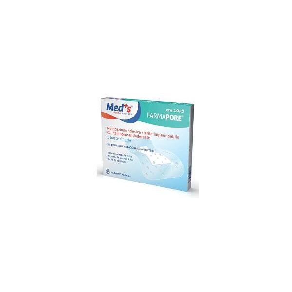 farmac-zabban spa meds pore medicazione in poliuretano adesiva impermeabile 10x12cm 5 pezzi