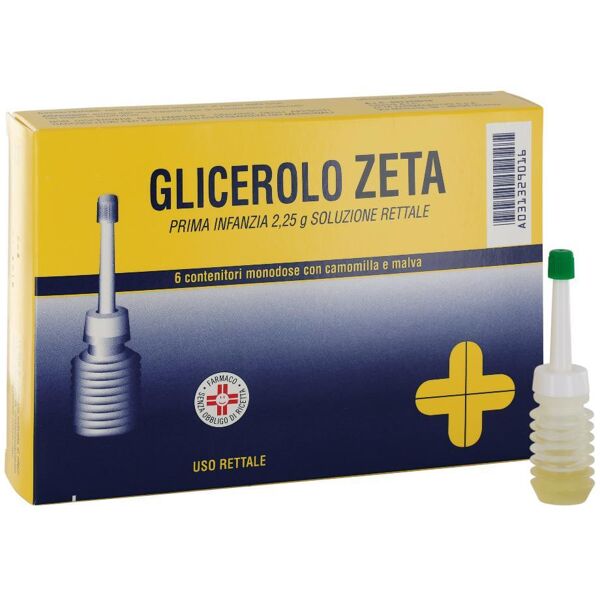 zeta farmaceutici spa glicerolo zeta prima infanzia 2,25 g soluzione rettale 6 contenitori monodose con camomilla e malva