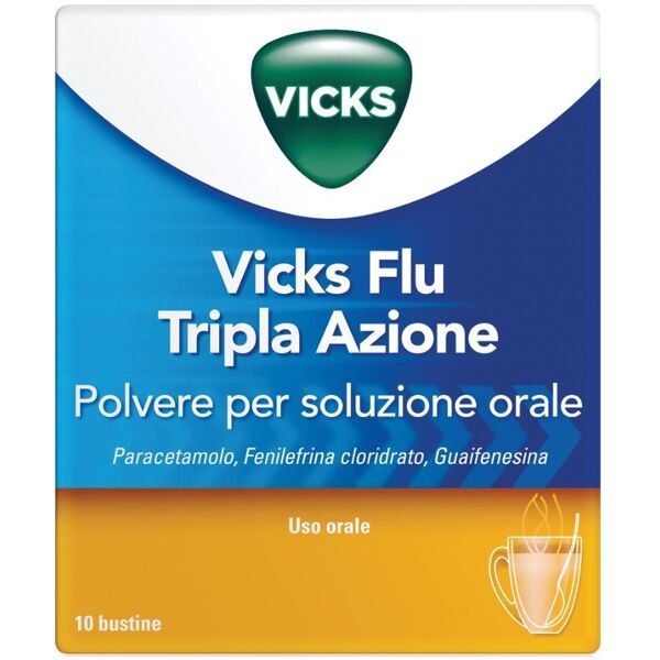 procter & gamble srl vicks flu tripla a polvere per soluzione orale 10 bustine