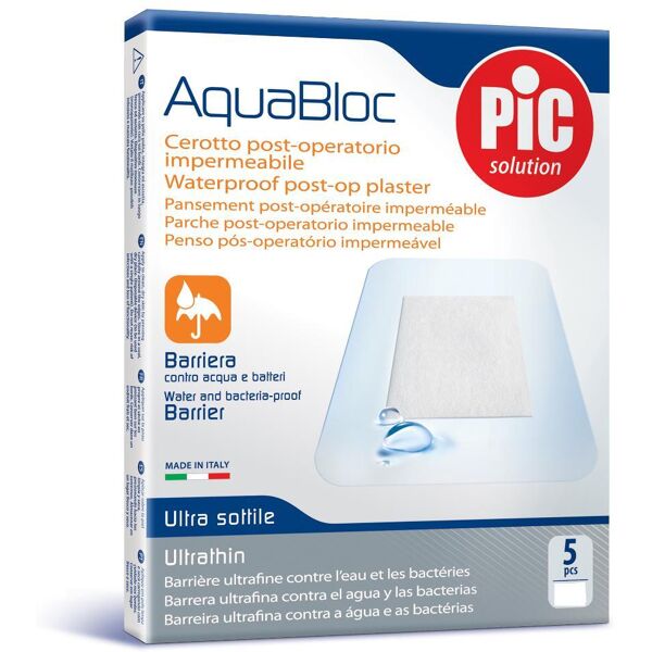 pikdare cerotto pic aquabloc 10x12 sterile antibatterico 5 pezzi