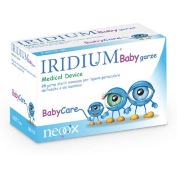 fidia farmaceutici spa iridium baby garze oculari detergenti e lenitive per bambini 28 pezzi