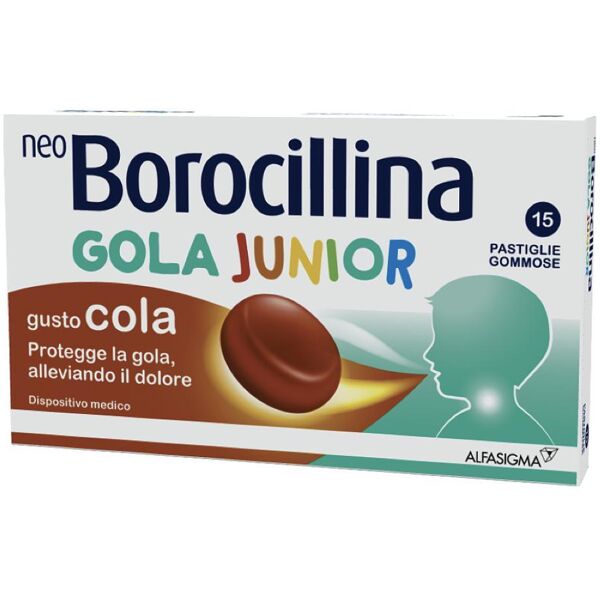 alfasigma paraf alfa sigma neo borocillina gola junior integratore alimentare lenitivo 15 pastiglie cola