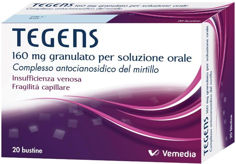 vemedia manufacturing b.v. tegens 160 mg granulato per soluzione orale 20 bustine