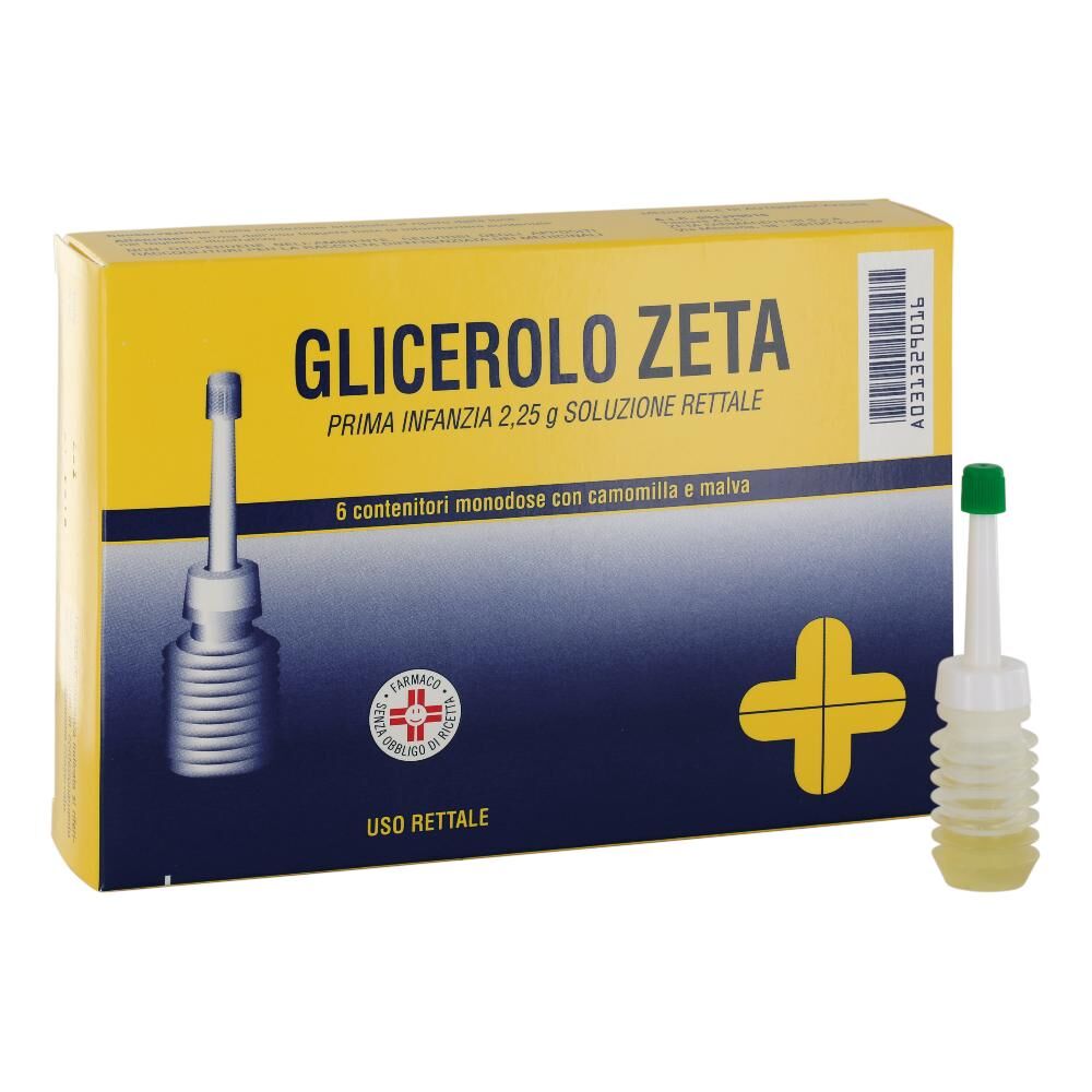 zeta farmaceutici spa glicerolo zeta prima infanzia 2,25 g soluzione rettale 6 contenitori monodose con camomilla e malva