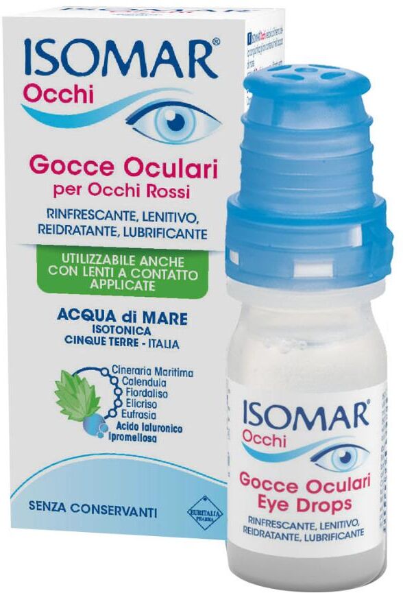 euritalia pharma (div.coswell) isomar occhi gocce oculari per occhi arrossati acido ialuronico 0,2% 10 ml