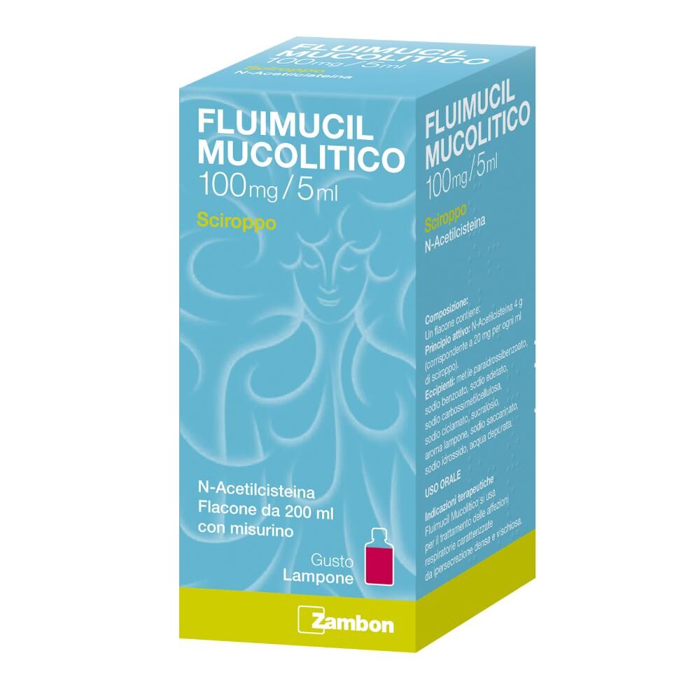 Zambon Fluimucil Mucol 100 Mg/5 Ml  Sciroppo Flacone 200 Ml