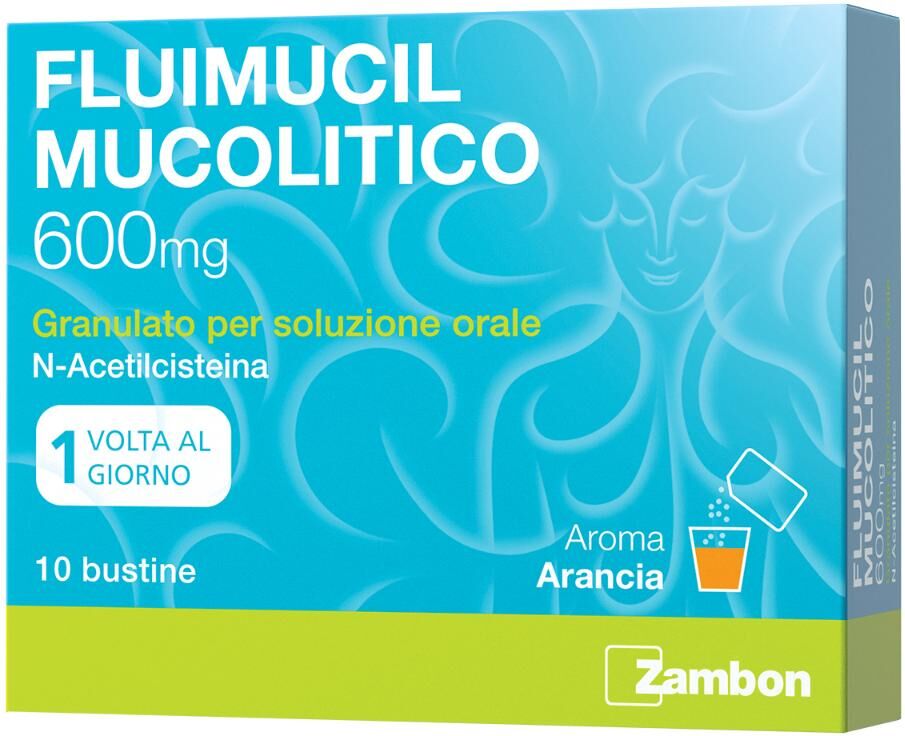 Zambon Fluimucil Mucol 600 Mg Granulato Per Soluzione Orale , 10 Bustine