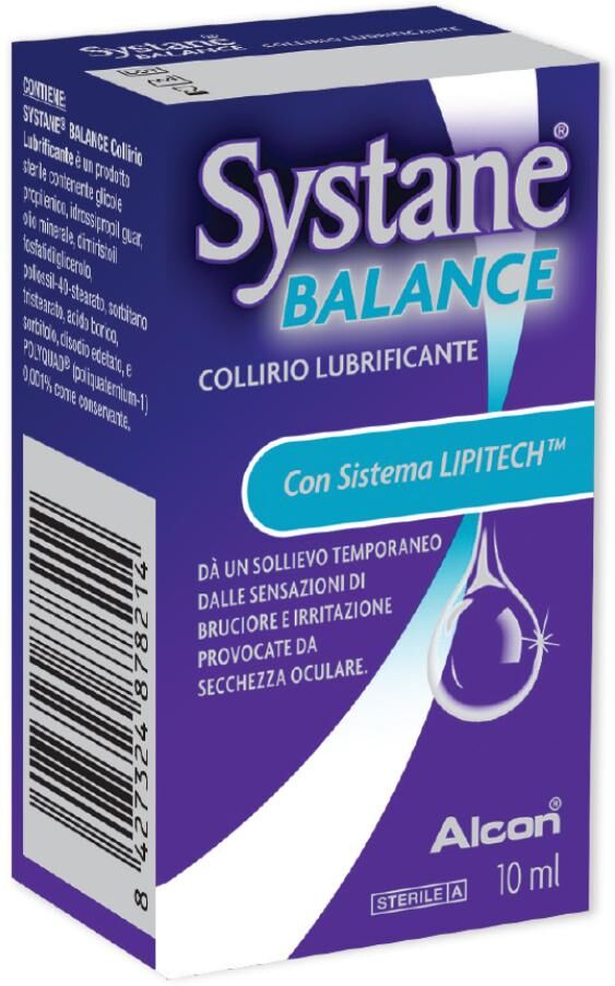 giuliani alcon italia  salute dell'occhio systane balance collirio lubrificante 10ml