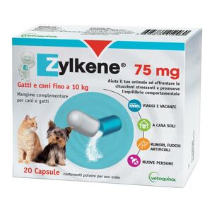 VETOQUINOL ITALIA Srl Vetoquinol  Animali Domestici Zylkene Cani e Gatti 75 mg 20 Capsule