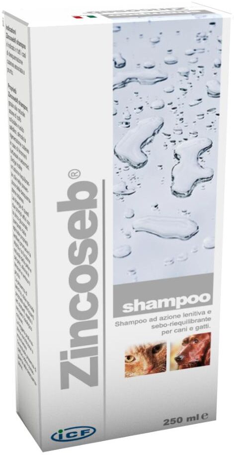 nextmune italy srl icf farmaceutici  animali domestici zincoseb shampoo cani e gatti 250 ml