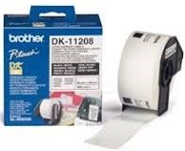 Brother DK11208 Nero su bianco 400 Etichette per indirizzi