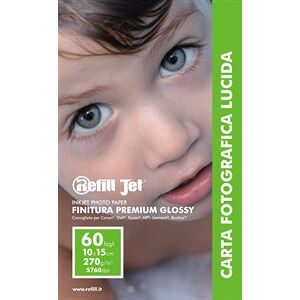 RefillJet Carta Fotografica Premium 60 fogli RefillJet Carta Fotografica Premium 60 fogli