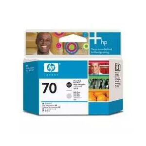 HP Testina originale  70 Nero Light e Grigio Light