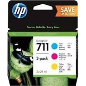 HP 711 Confezione da 3 PZ , 29 ml , giallo, ciano,