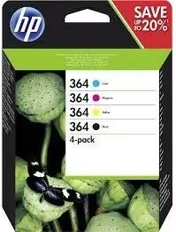 HP 4 Cartucce originali 364 Nero e Colore