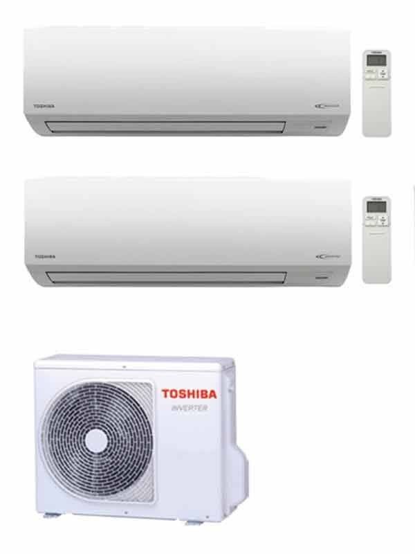 Toshiba Climatizzatore Condizionatore Dual Split Toshiba Akita Evo Ii 9000+12000 9+12 Ras-2m14s3av-E A++