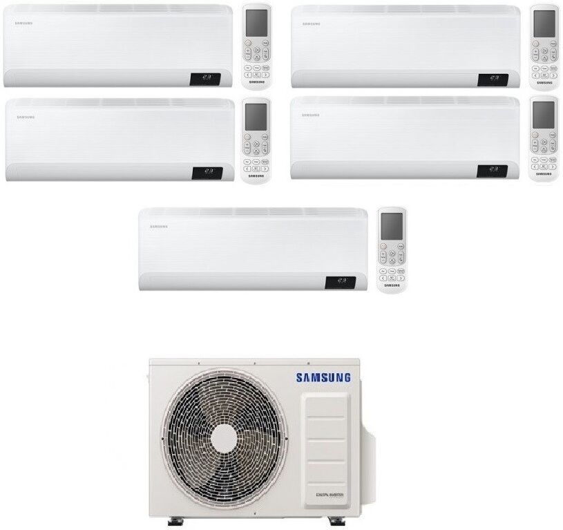 Samsung Condizionatore Samsung Penta Split Cebu 9000+9000+9000+12000+12000 Btu Wifi Inverter Aj100txj5kg A++