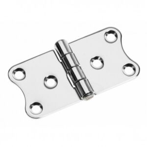 Cerniere lucidate a specchio in acciaio inox AISI 316 Dimensioni 78 x 40 mm.