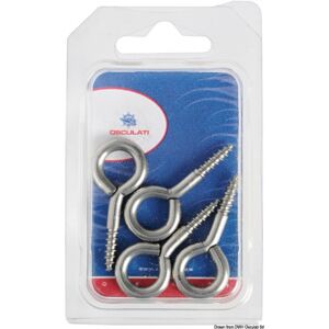 Osculati Occhiolo in acciaio inox a vite Occhioli inox vite 28 x 3 mm (blister 10 pz)