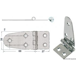 Osculati Cerniera 2 mm Cerniera inox asimm. 95x39 mm