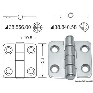 Osculati Cerniera inox 38x39 mm