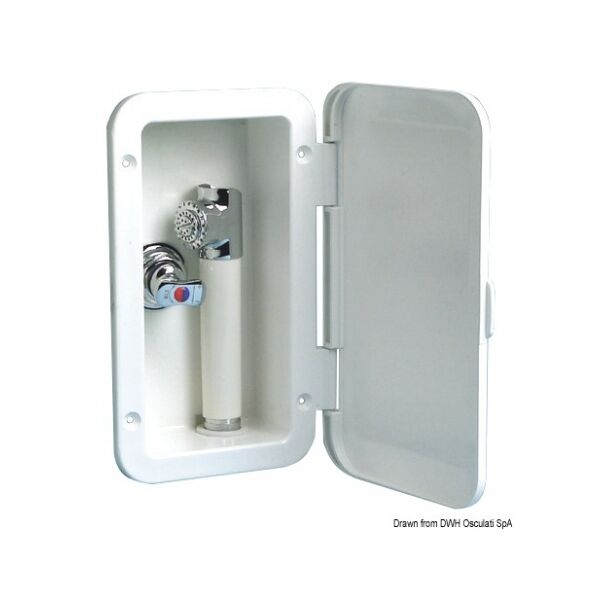 osculati box doccia con doccia a pulsante mizar e miscelatore box doccia con miscelatore tubo pvc 2,5 m a parete