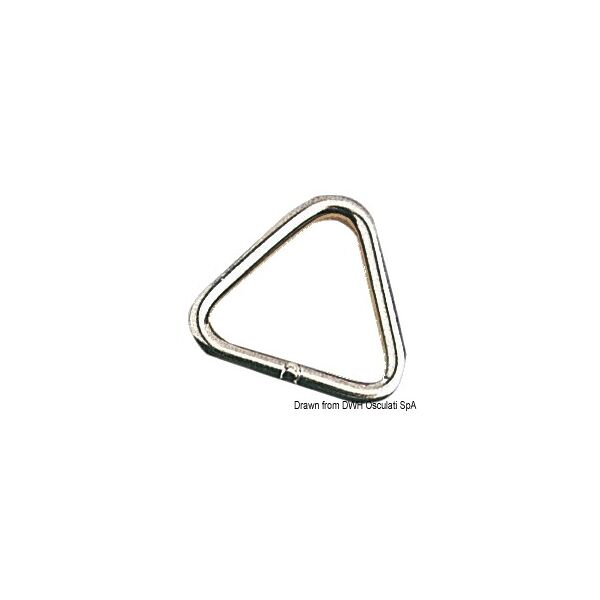 osculati anello triangolare per zerli triangoli inox 8x50 mm