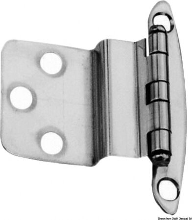 Osculati Cerniere in acciaio inox per portelli Cerniera inox con sbalzo 57x44 mm