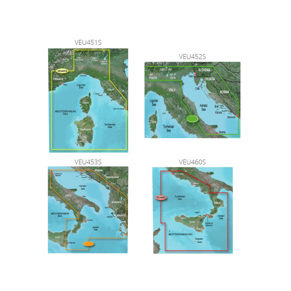 garmin cartografia bluechart g3 hd vision con supporto sd/micro sd mar ligure corsica sardegna veu451s