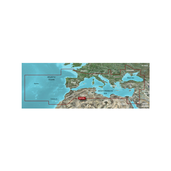 garmin cartografia bluechart g3 hd vision con supporto sd/micro sd mar mediterraneo eu723l