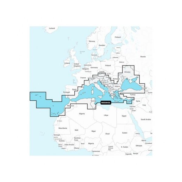 navionics cartografia garmin + con supporto sd/micro sd mediterraneo e mar nero nseu643l