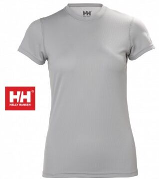 helly hansen t-shirt tech da donna in tessuto tecnico grigio xs