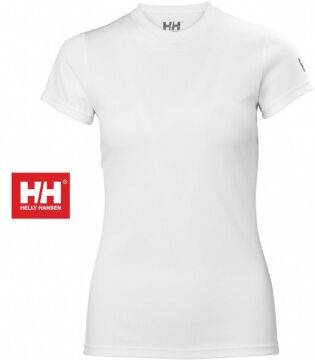 helly hansen t-shirt tech da donna in tessuto tecnico bianco xs