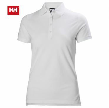 Helly Hansen Polo Crewline da donna bianca manica corta in tactel L