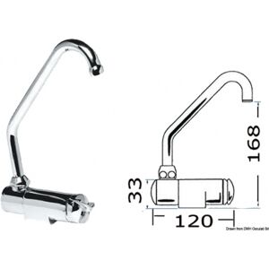 Osculati Rubinetto serie Star Miscelatore rotante caldo/freddo alto