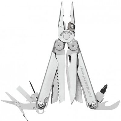 Leatherman Pinza multiuso 18 funzioni Wave Plus in acciaio inox Leatherman Pinza multiuso 18 funzioni Wave Plus in acciaio inox