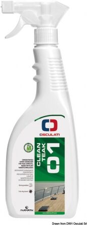 Osculati Cleanteak detergente sgrassante per superfici in teak Cleanteak detergente sgrassante per teak 750 ml