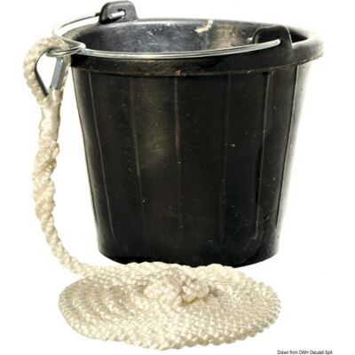Secchio in gomma nero Yachticon - 8L Resistente Secchio in gomma nero Yachticon - 8L Resistente