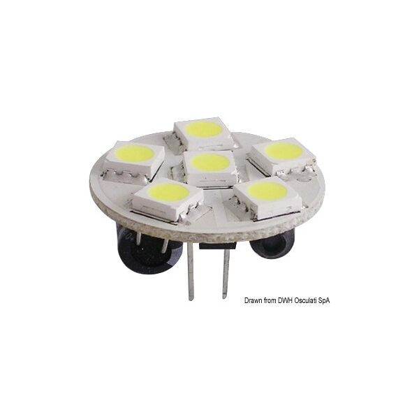 osculati lampadina led smd zoccolo g4 lampadina 6 led g4 Ø 24 mm attacco posteriore